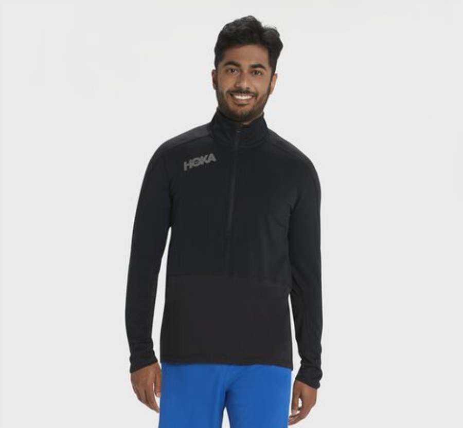 Hoka 1 2 Zip Midlayer Schwarz