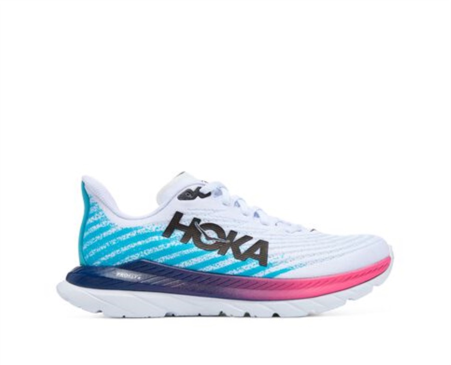 Hoka Mach 5 Scuba-Blau In Weiß