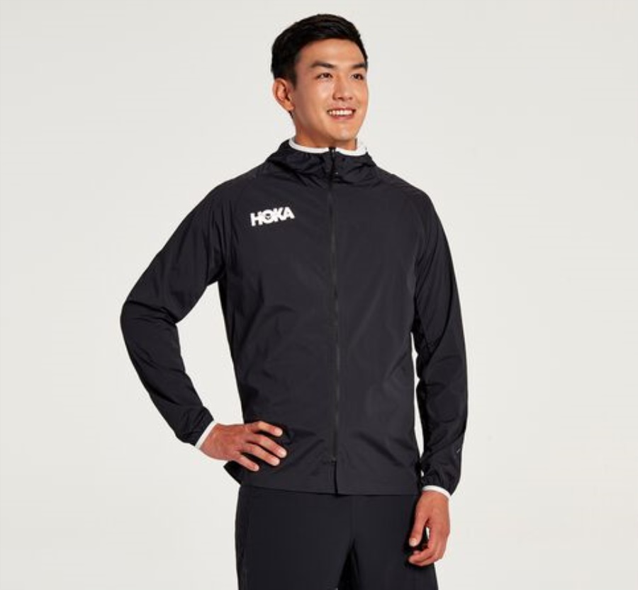 Full-Zip Windjacke Hoka Schwarz