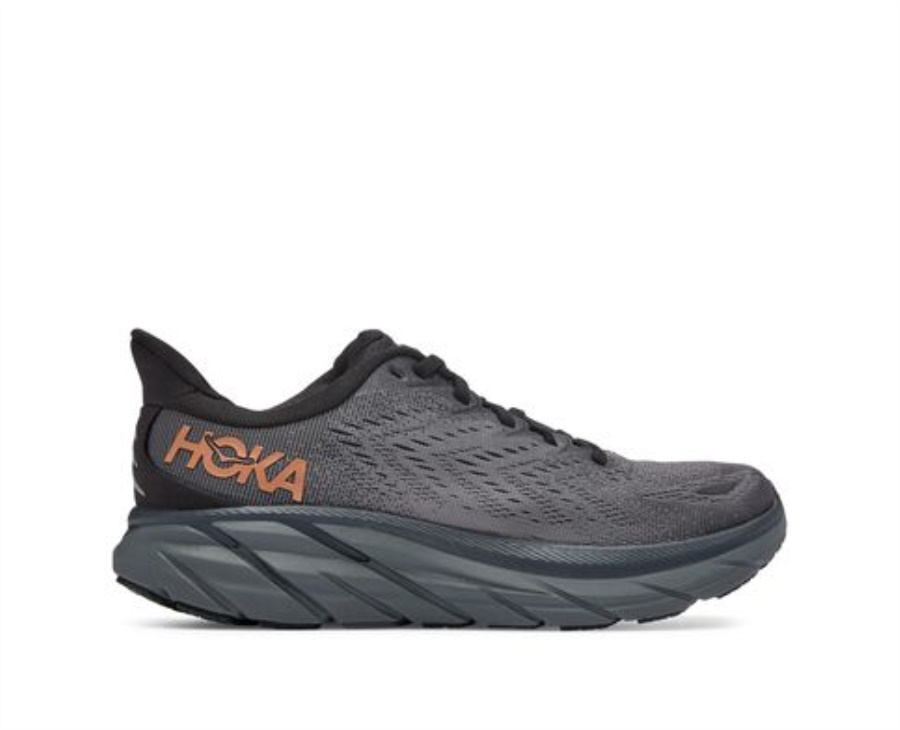 Clifton 8 Hoka Anthrazit Kupfer