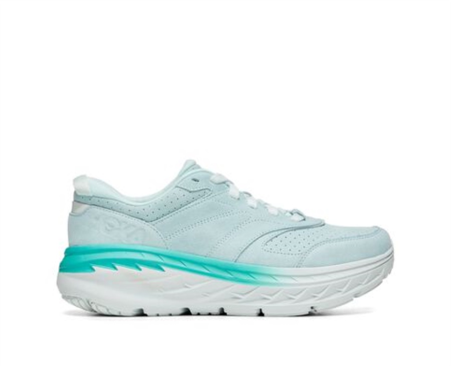 Hoka Bondi L Suede Blue Glass Atlantis